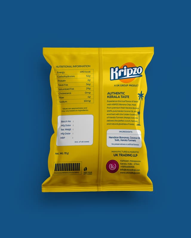 Kripzo Banana Chips Packet 3